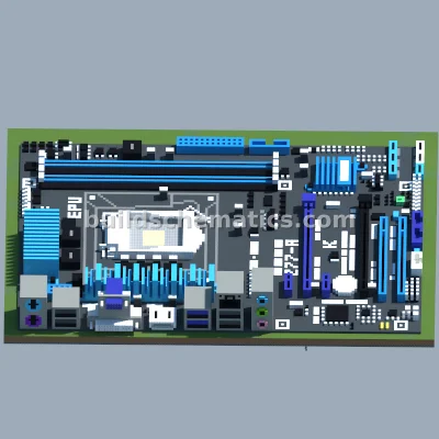 ASUS Z77-A Motherboard Pixel Art — view 3