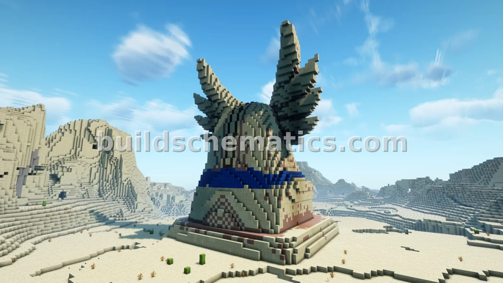 Egyptian God Nether Portal Statue Build — view 2