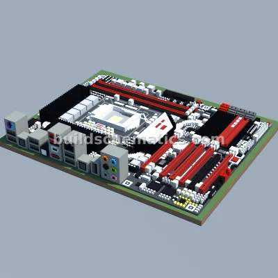 ASUS ROG P55 Maximus III Extreme Motherboard Pixel Art