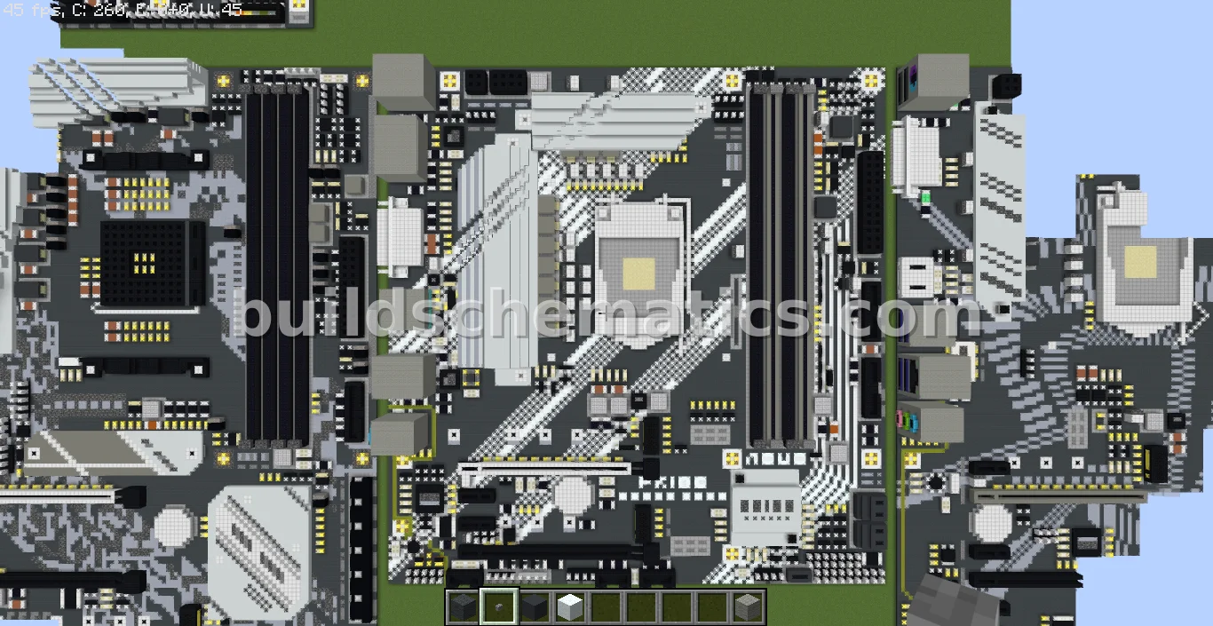 Intel Z490 Motherboard Voxel Art — view 2