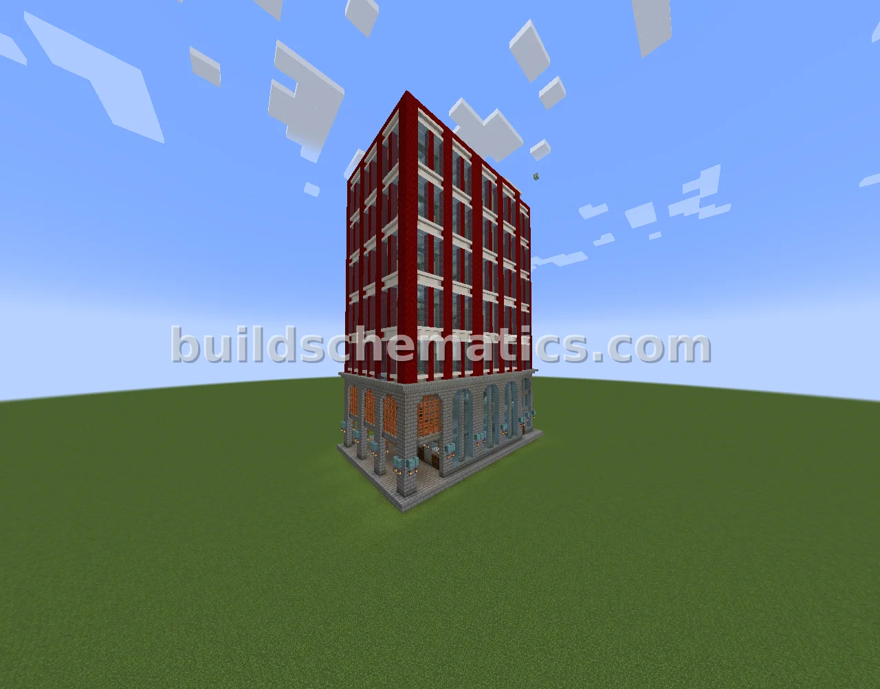 Red Bureaucratic Office Building — view 3