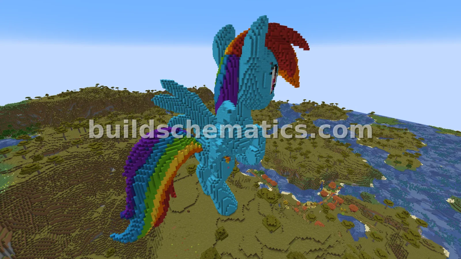 RainbowDash Statue - Minecraft Build — view 4