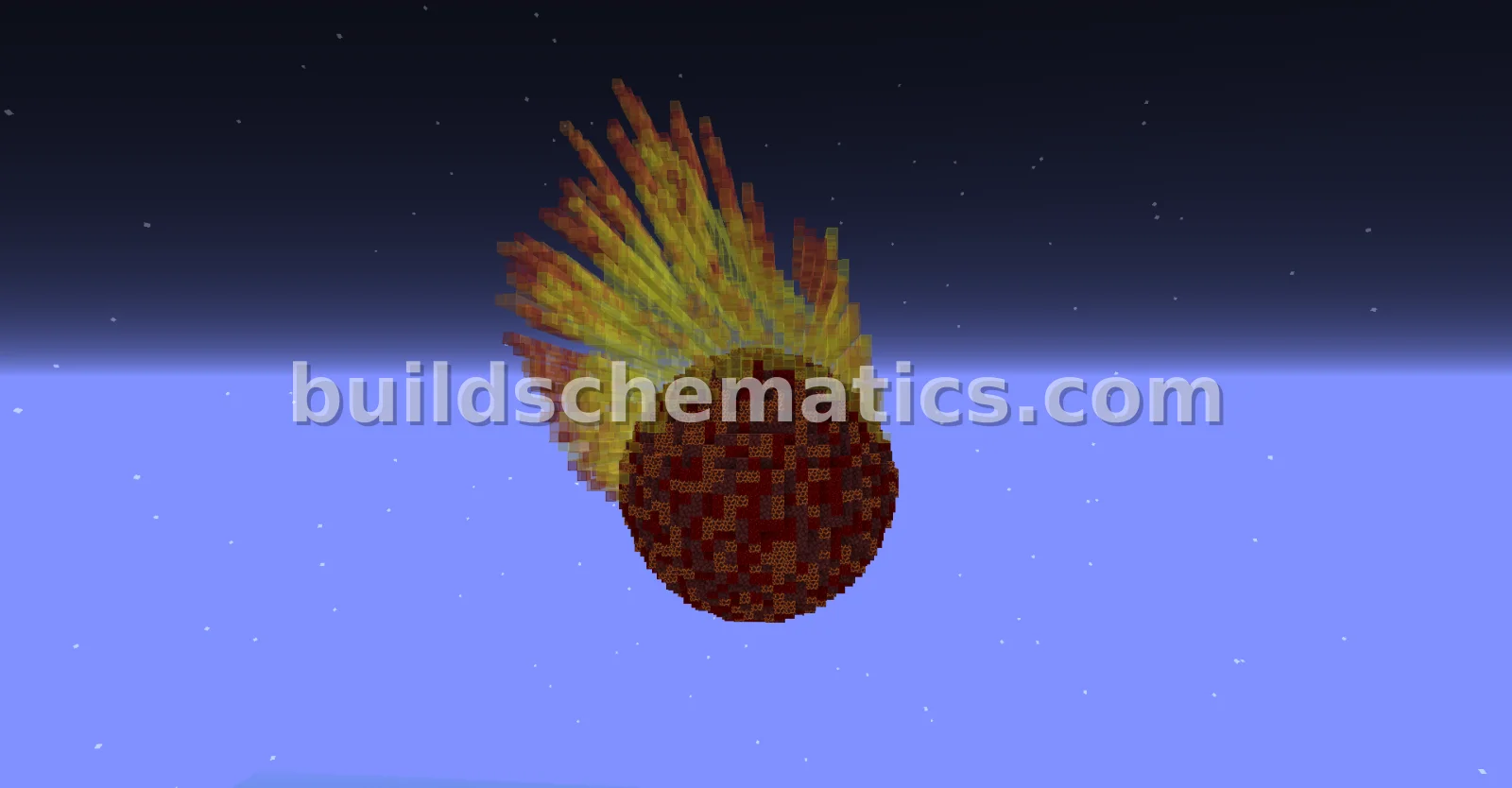 Sky Meteoroid Made of Magma Blocks — view 2