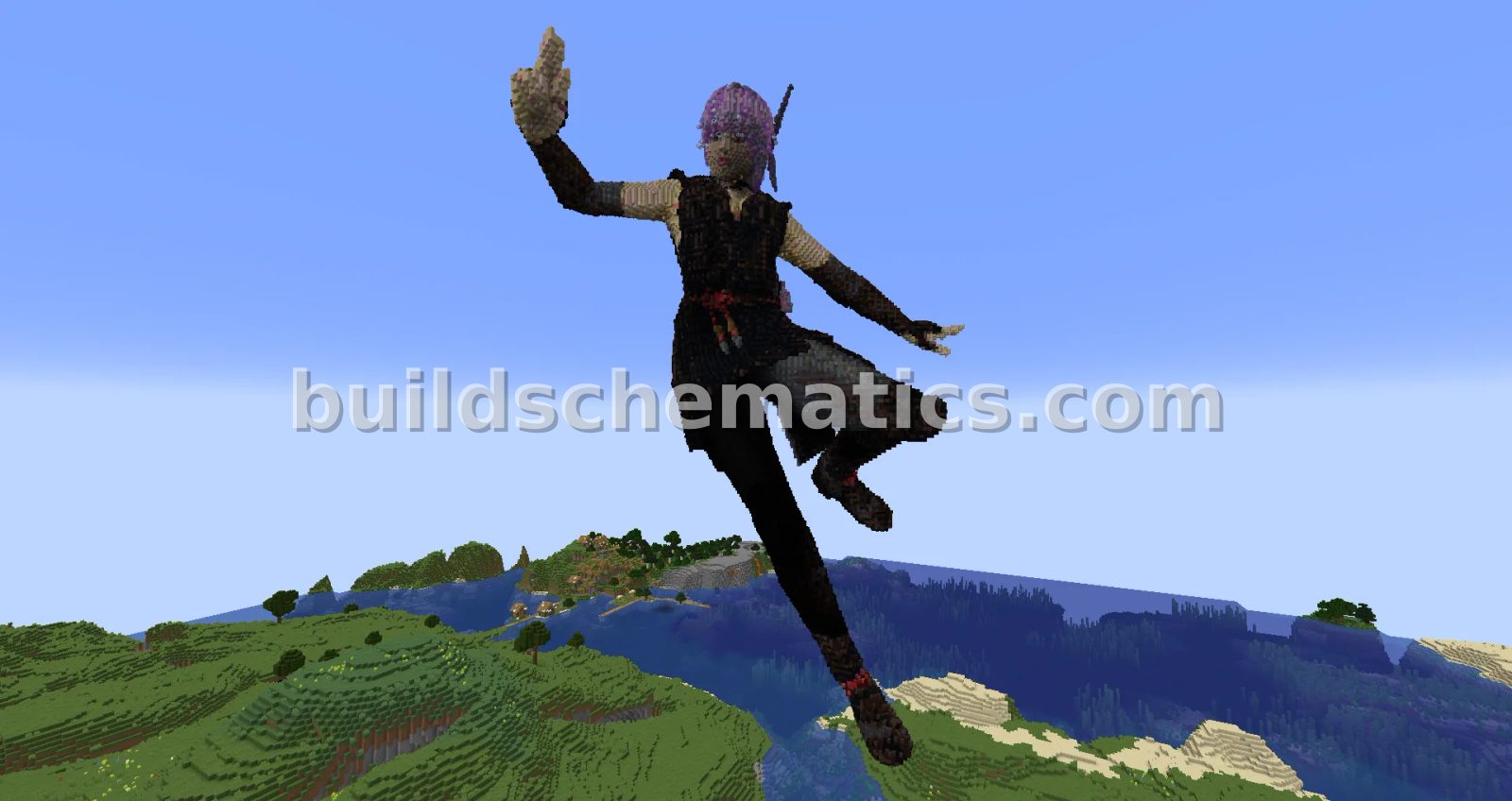 Girl Statue Minecraft Build