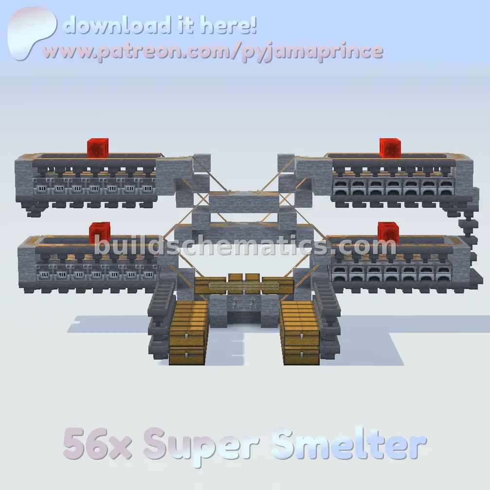 56x Super Smelter Minecraft Design