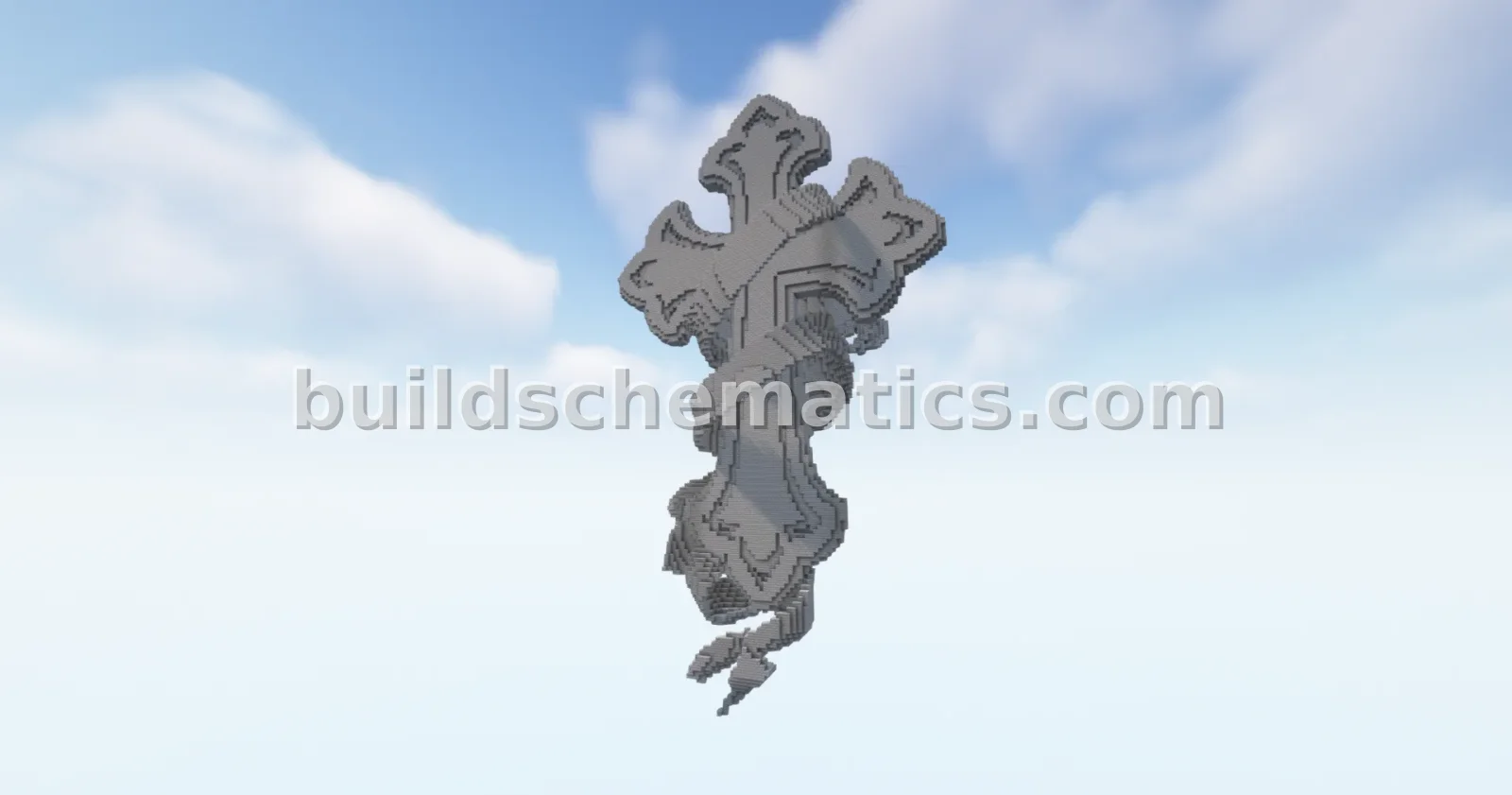 Coiled Cross Statue Minecraft Build