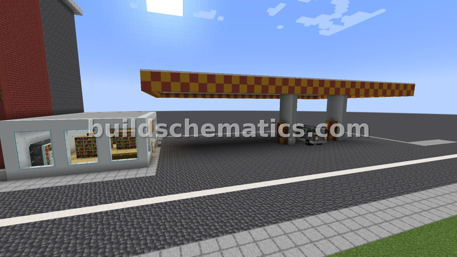 Modern Gas Station With Convenience Store
