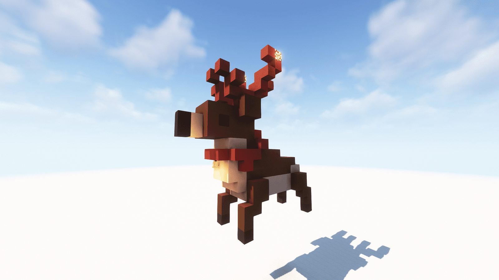 Cute Christmas Reindeer Statue