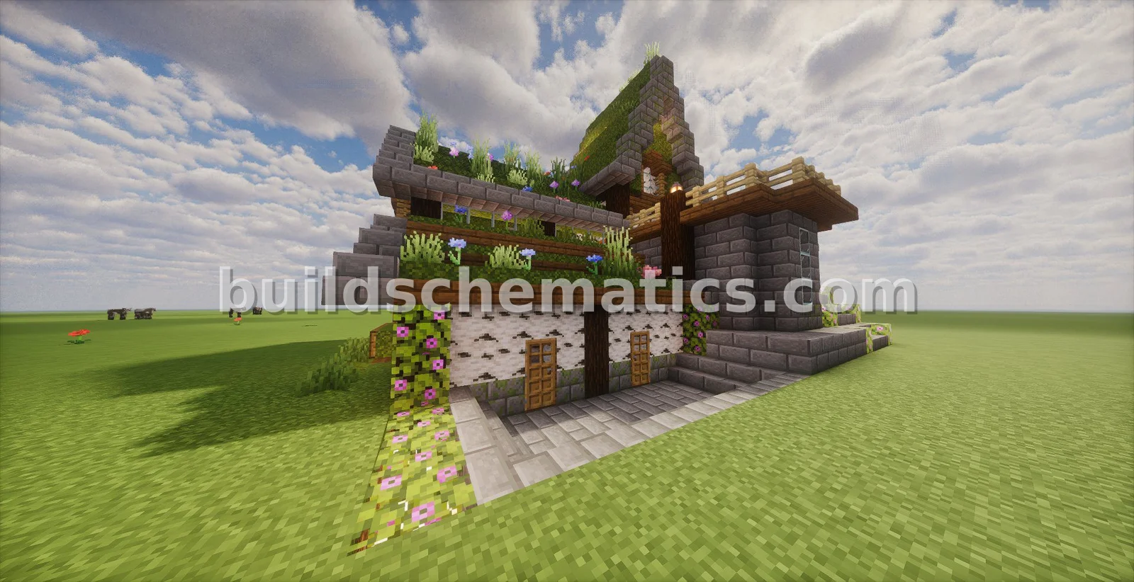 Compact Mossy Medieval House Starter