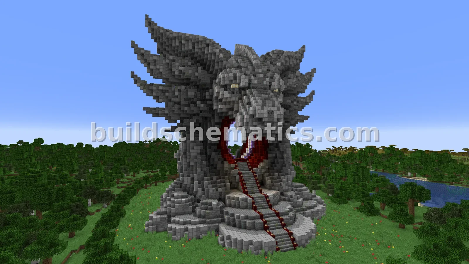 Titan Nether Portal Statue Build