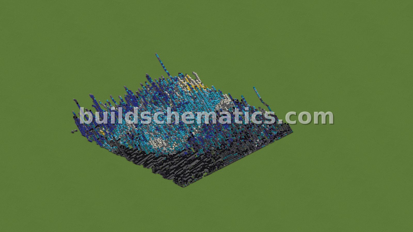 Starry Night Painting Minecraft Schematic — view 3