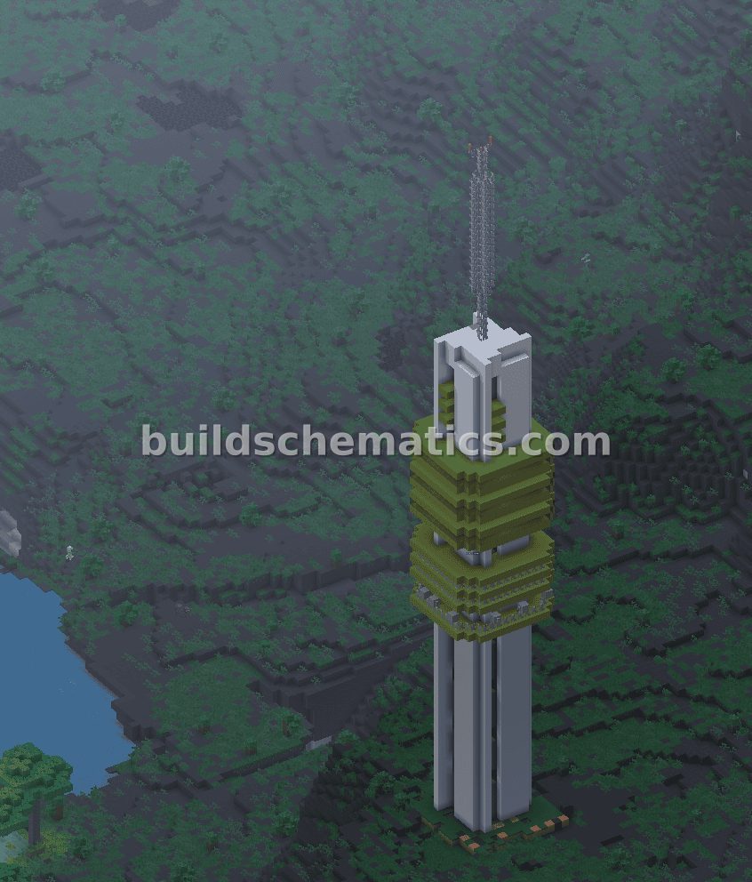 Hilversum Broadcasting Tower 1:1.5 Scale Minecraft Replica — view 2