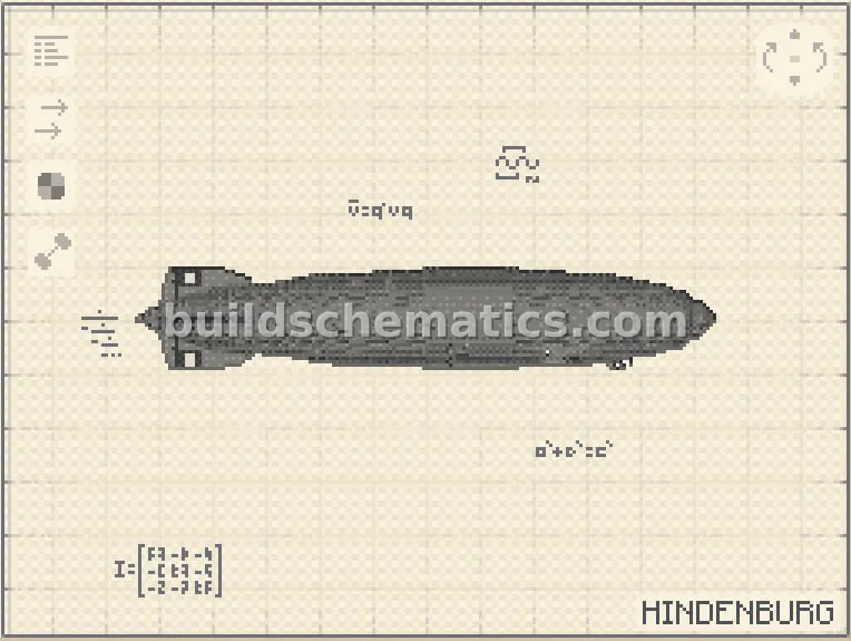 Hindenburg Airship with Functional Controls