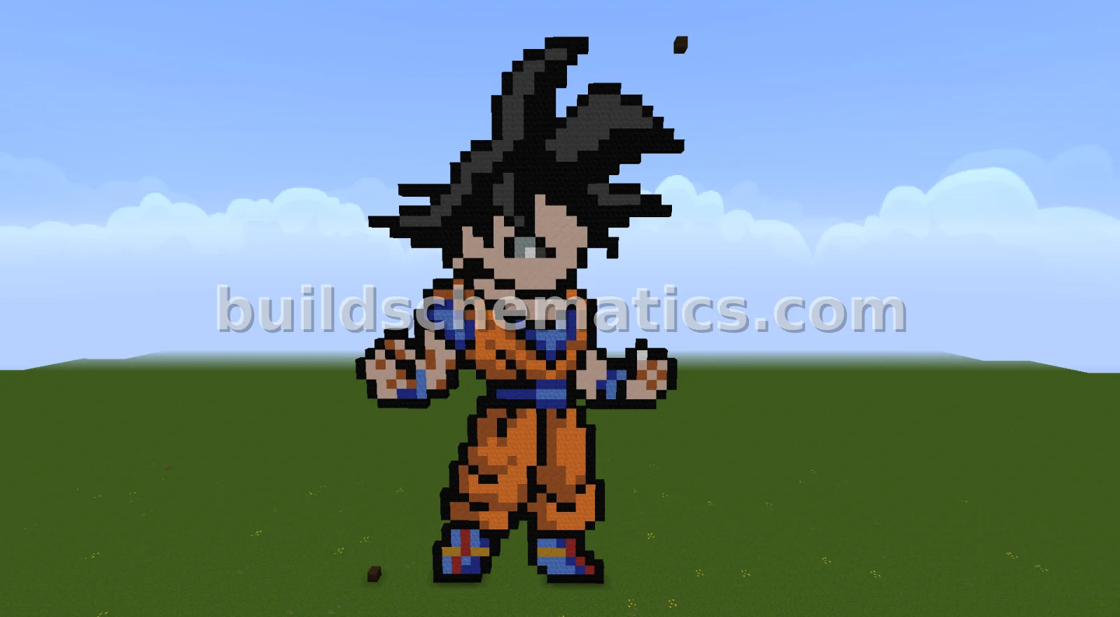 Goku Pixel Art Build