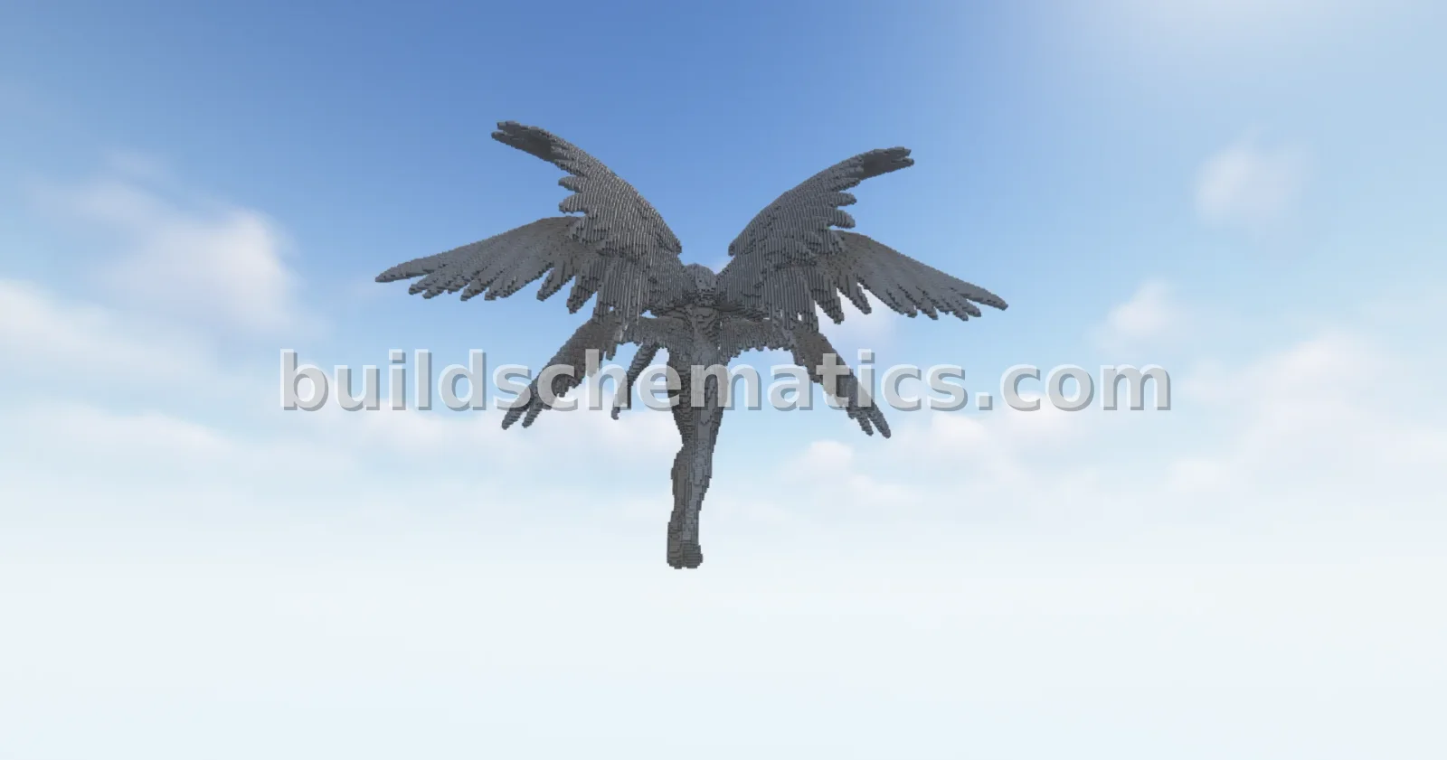 Angel Fairies Statue Minecraft Build — view 4