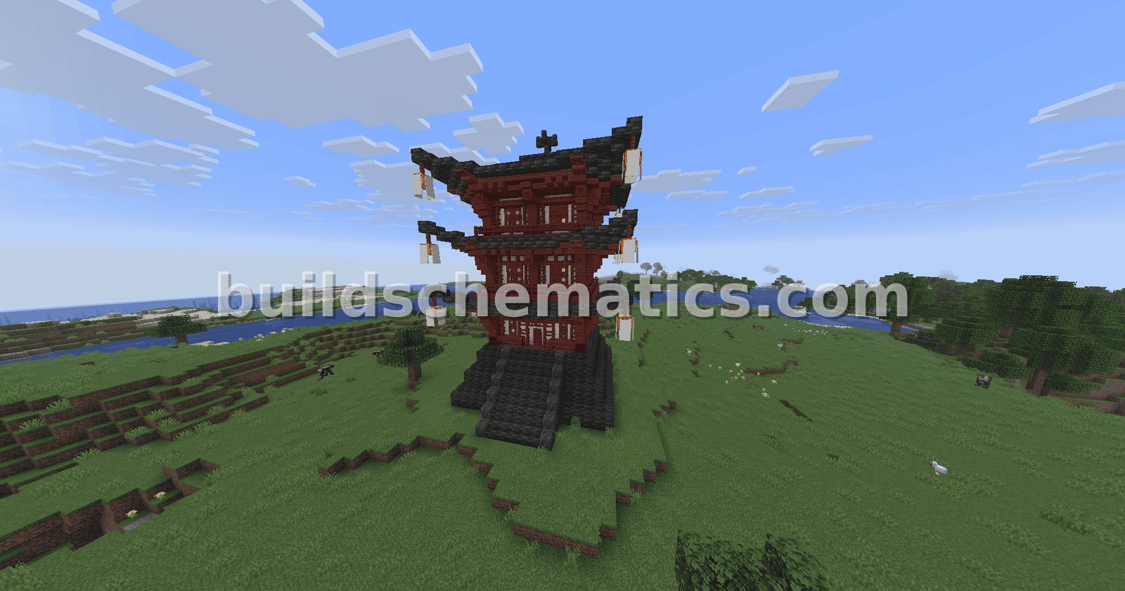 Three Story Japanese Pagoda — view 2