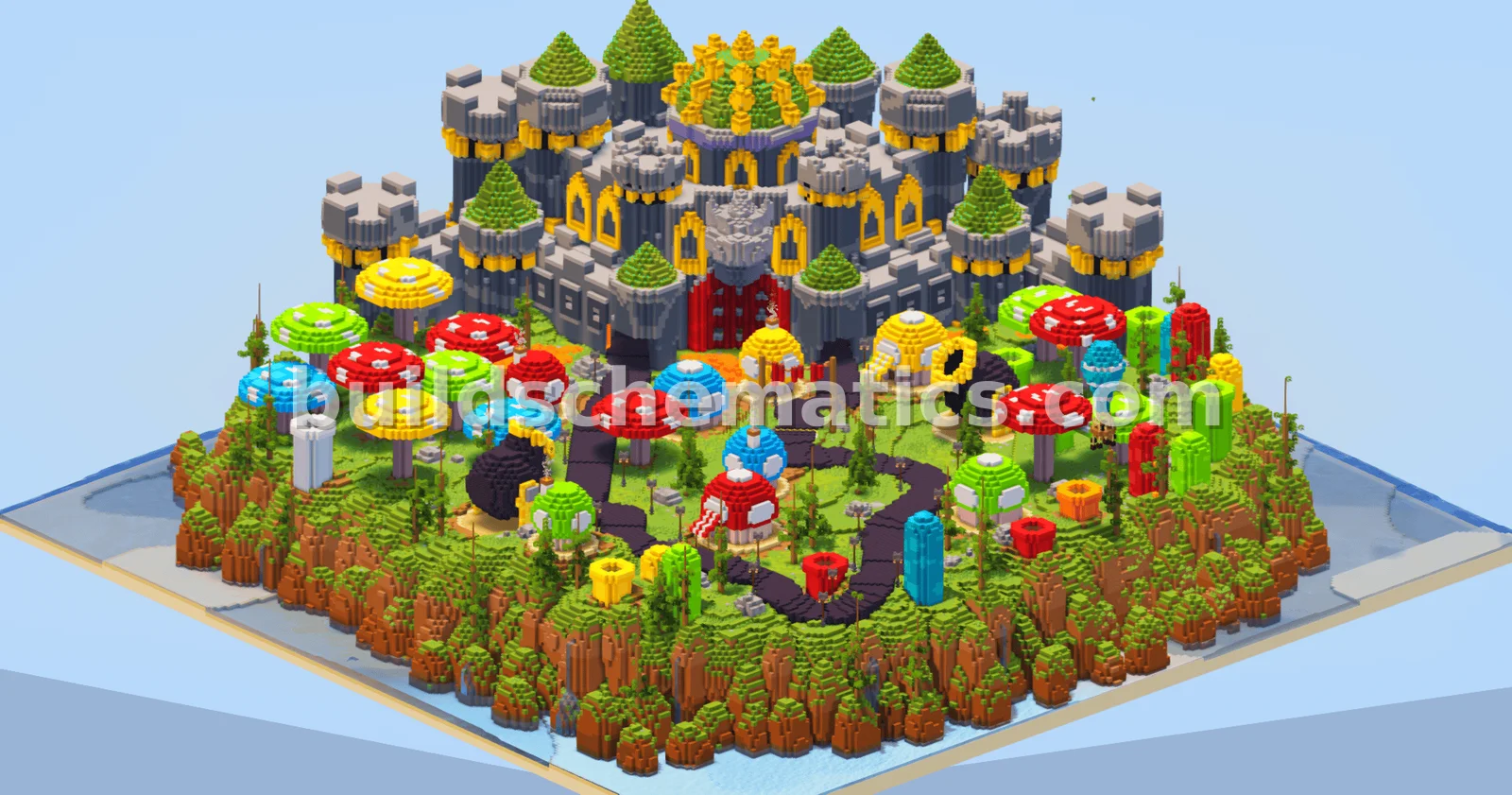 Mario Kart Bowser Castle Map 250x250 — view 4
