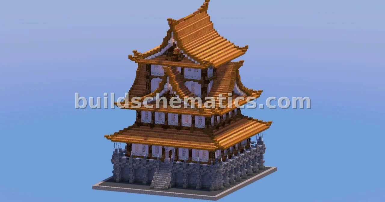 Japanese Castle Wood Structure