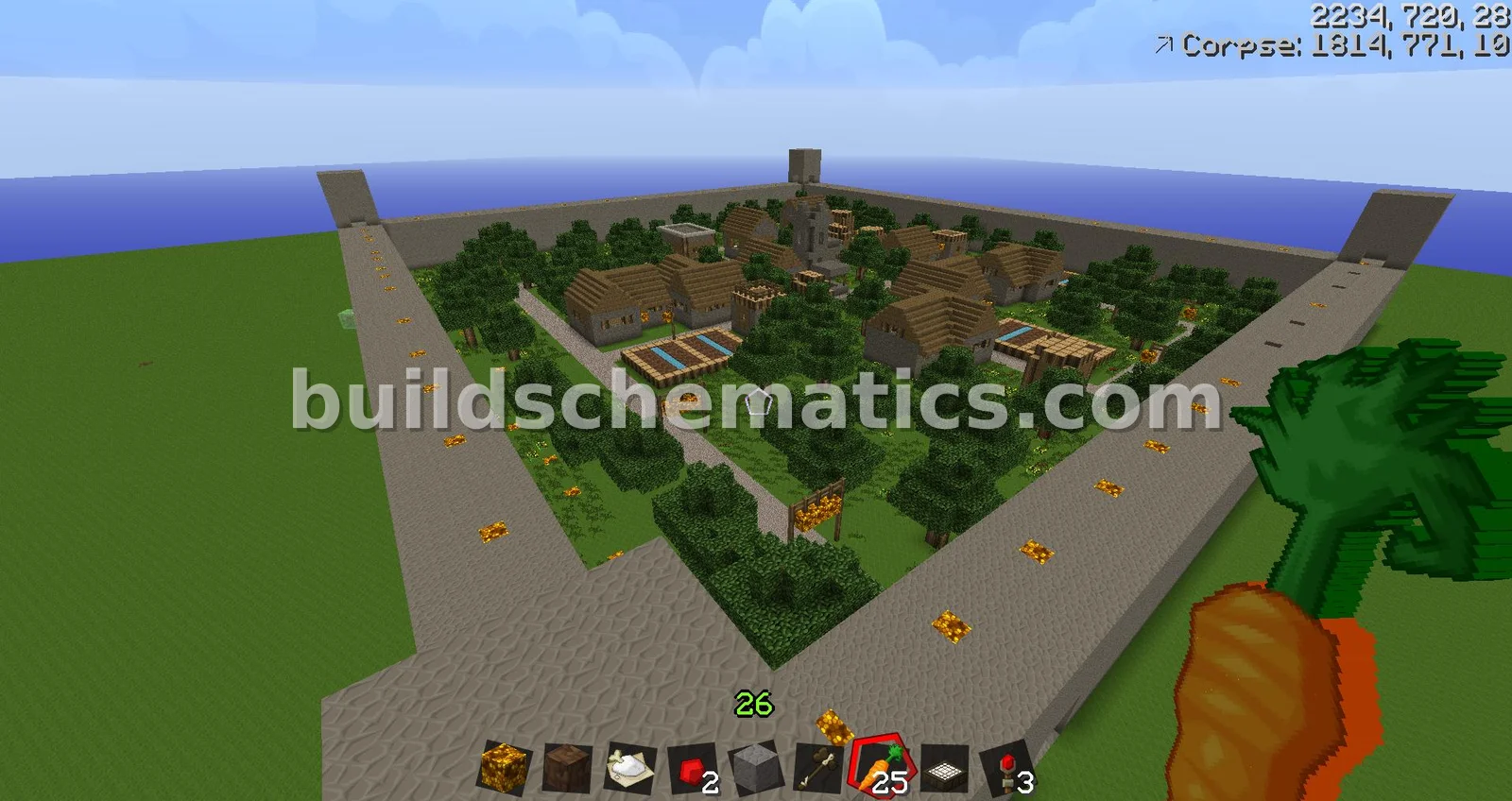 Large Cobblestone Castle — view 4