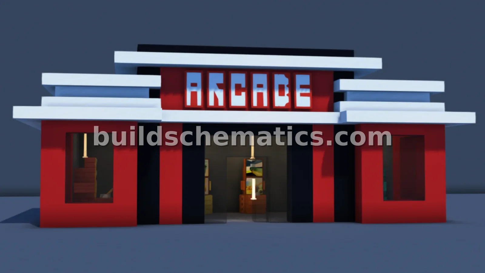 Simple Arcade Store With Interior
