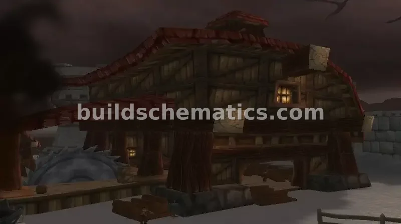 Red Roof Human Lumber Mill Structure — view 4