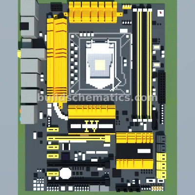 ASUS Z87-DELUXE Motherboard Pixel Art — view 2