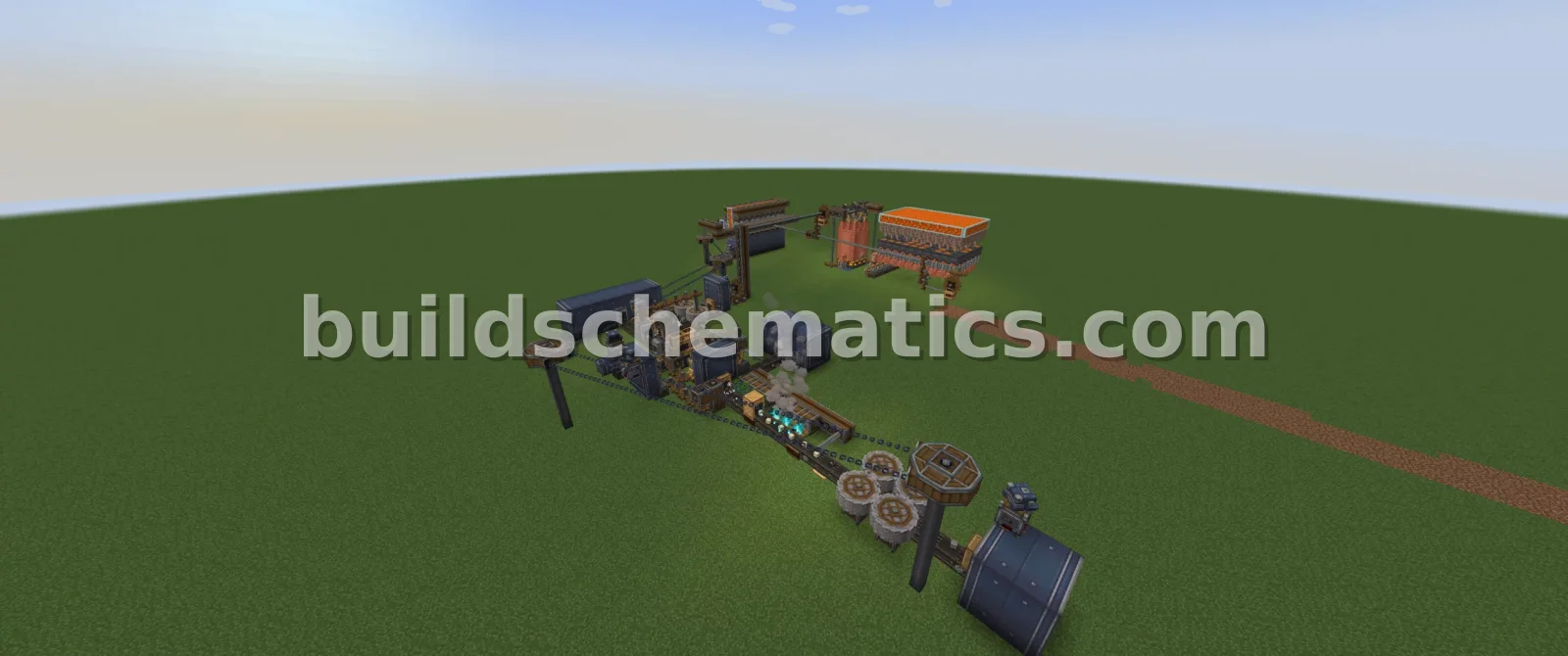 Andesite Alloy Farm with Steam Engine