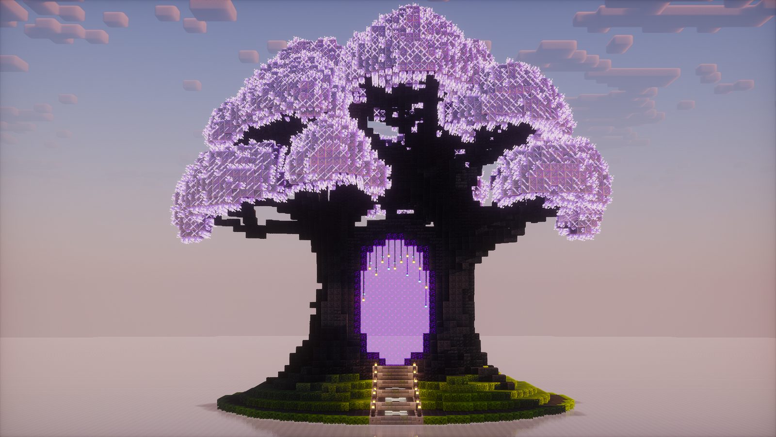 Custom Amethyst Tree Nether Portal Design — view 4