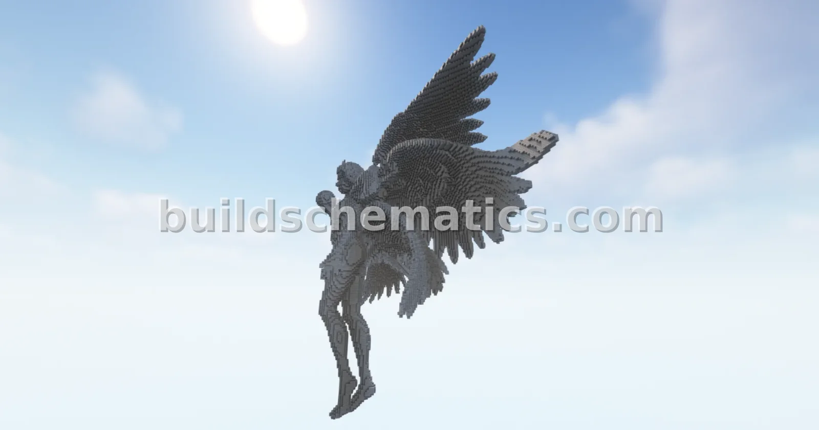 Angel Fairies Statue Minecraft Build — view 2