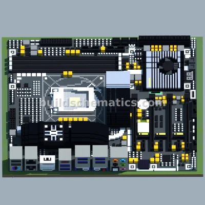 Intel Z87 Extreme11 Motherboard Pixel Art — view 3