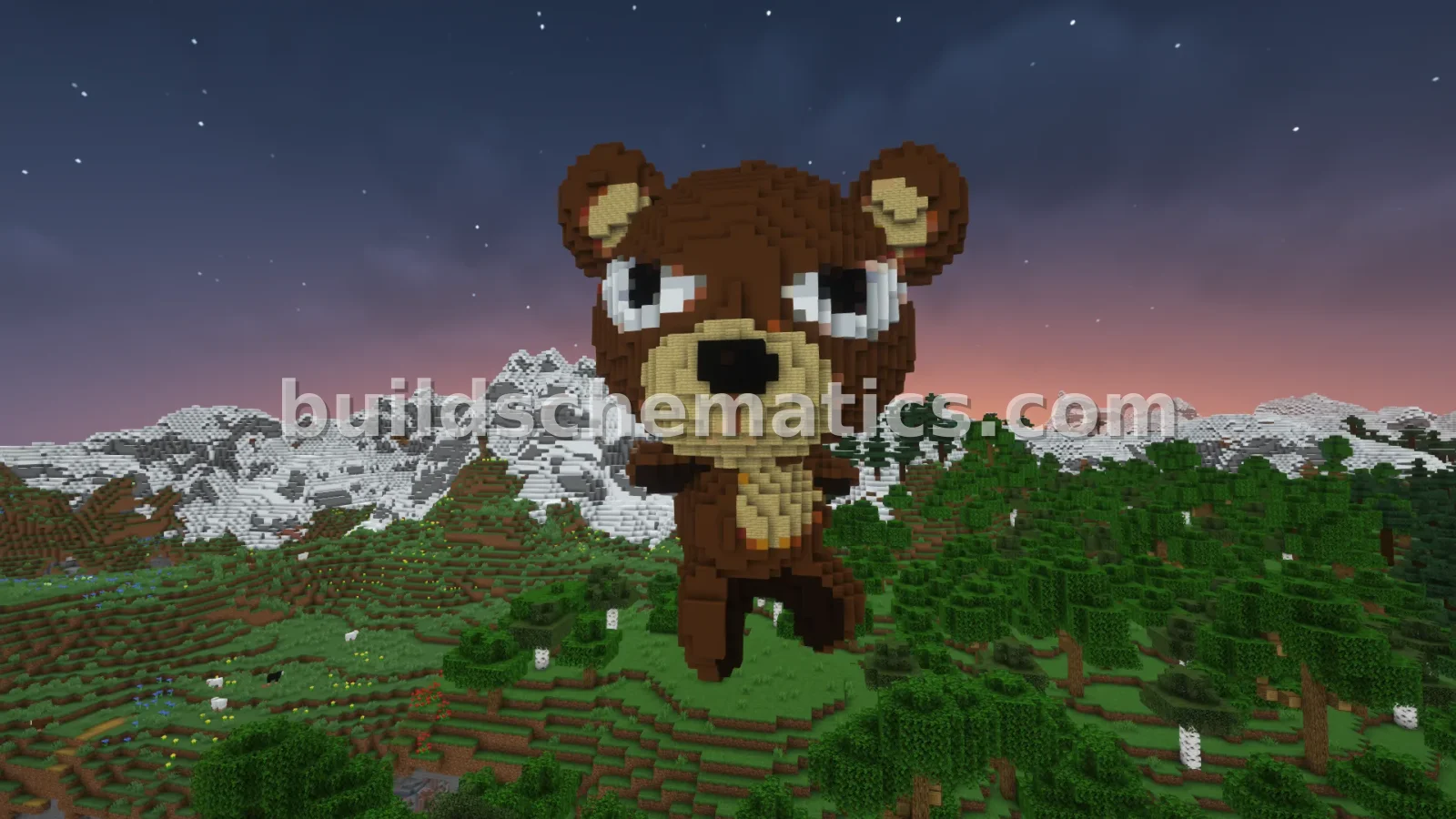 Minecraft Bear Statue Large Sculpture — view 2