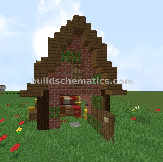 Rustic Old Barn with Abandoned Car