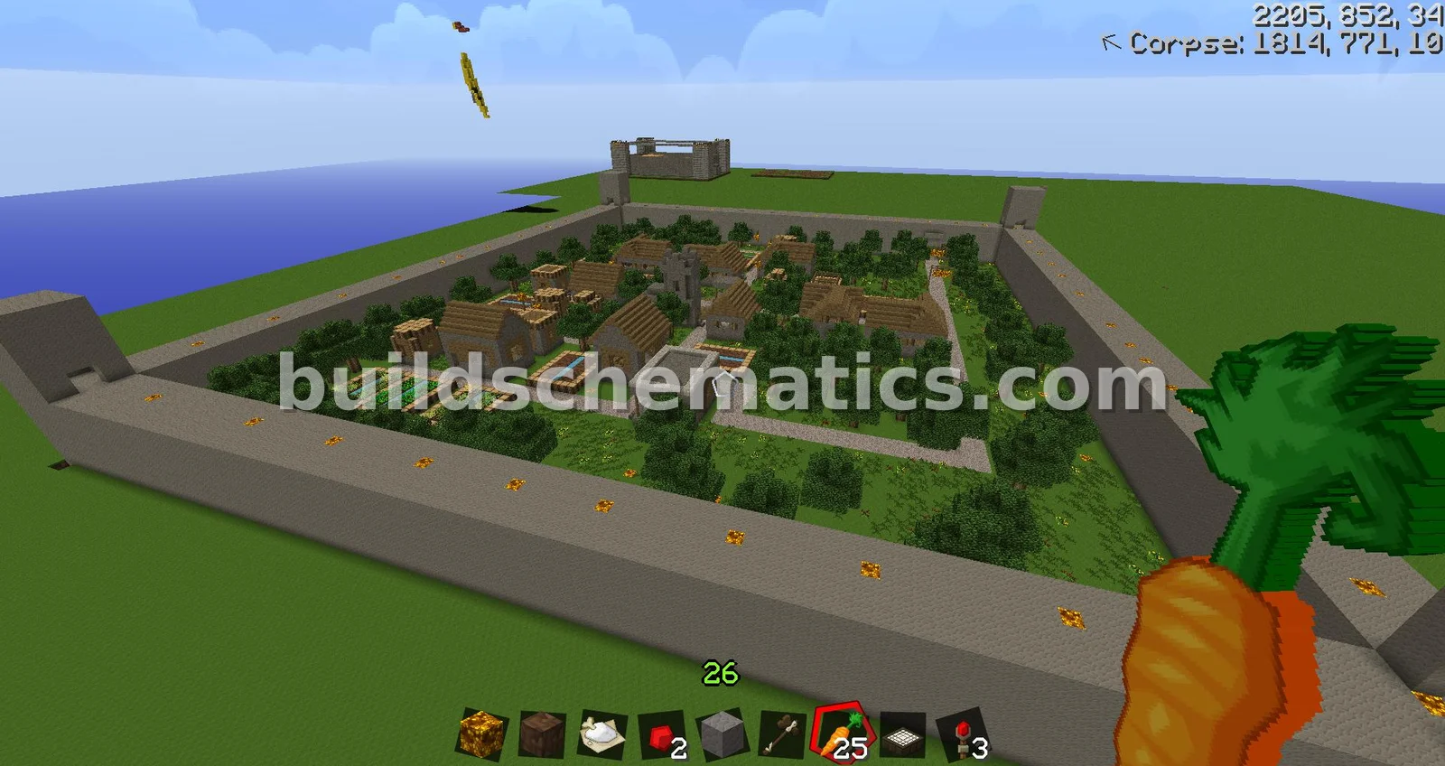 Large Cobblestone Castle — view 3