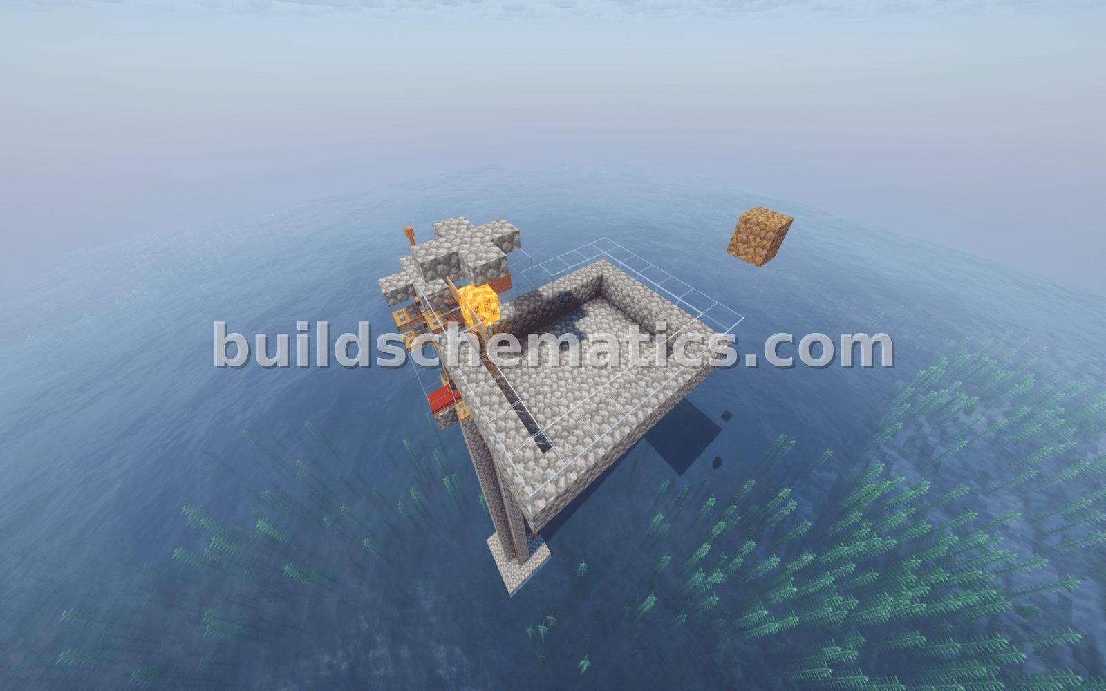 Efficient 10×10 Minecraft Raid Farm Schematic — view 3