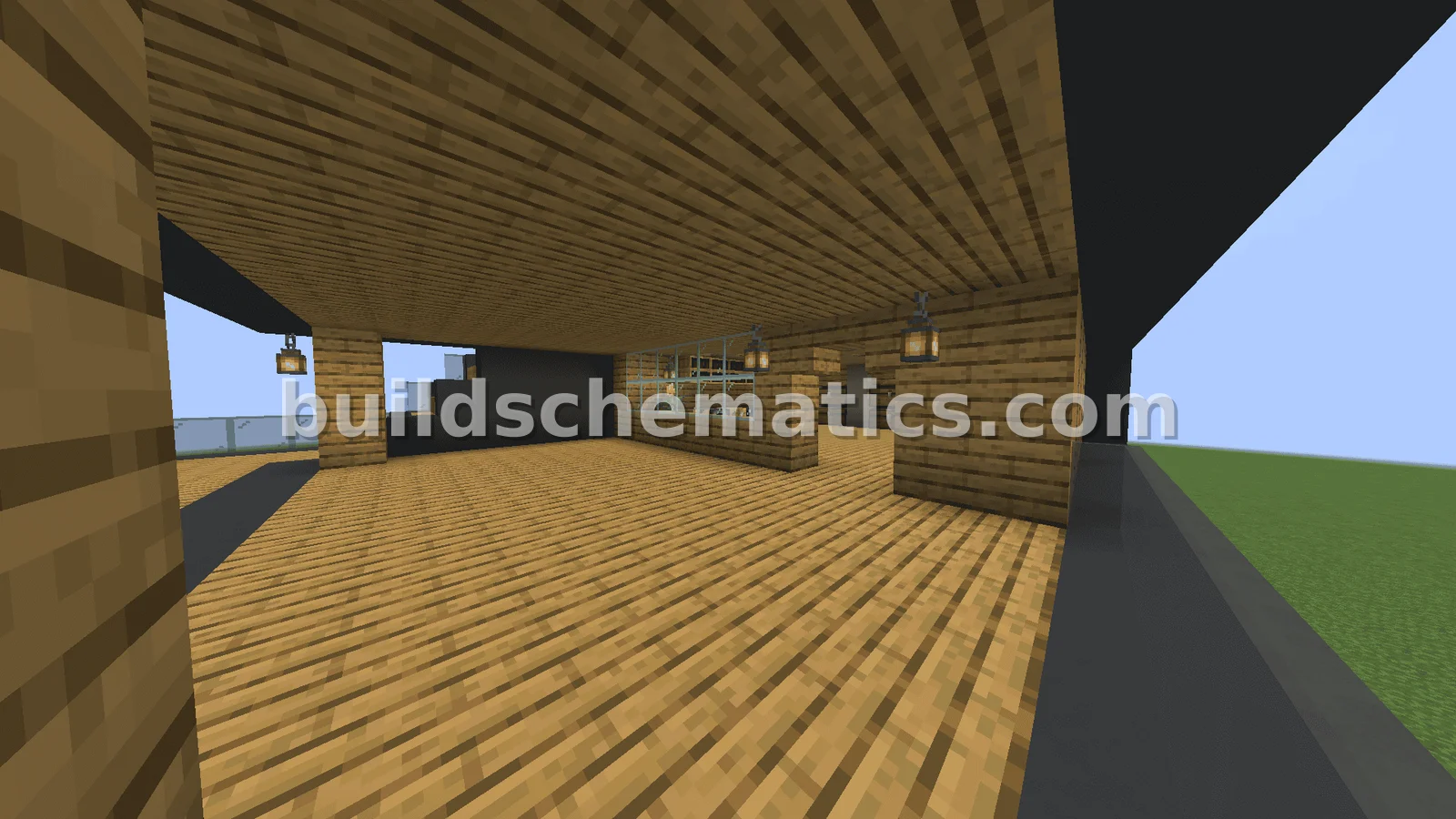 Modern Oak and Black House — view 3
