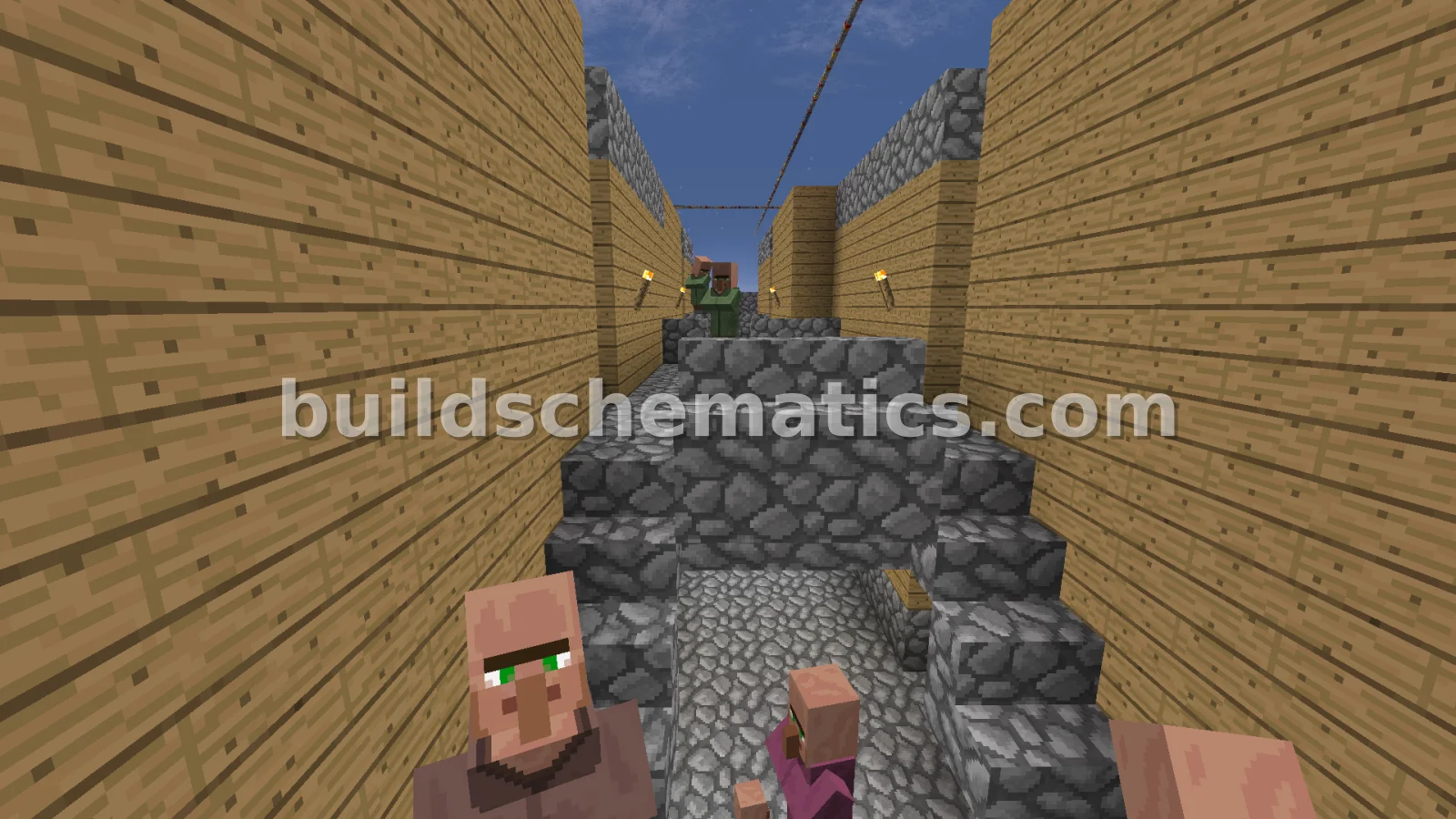Miniature Wood and Cobblestone Town — view 4