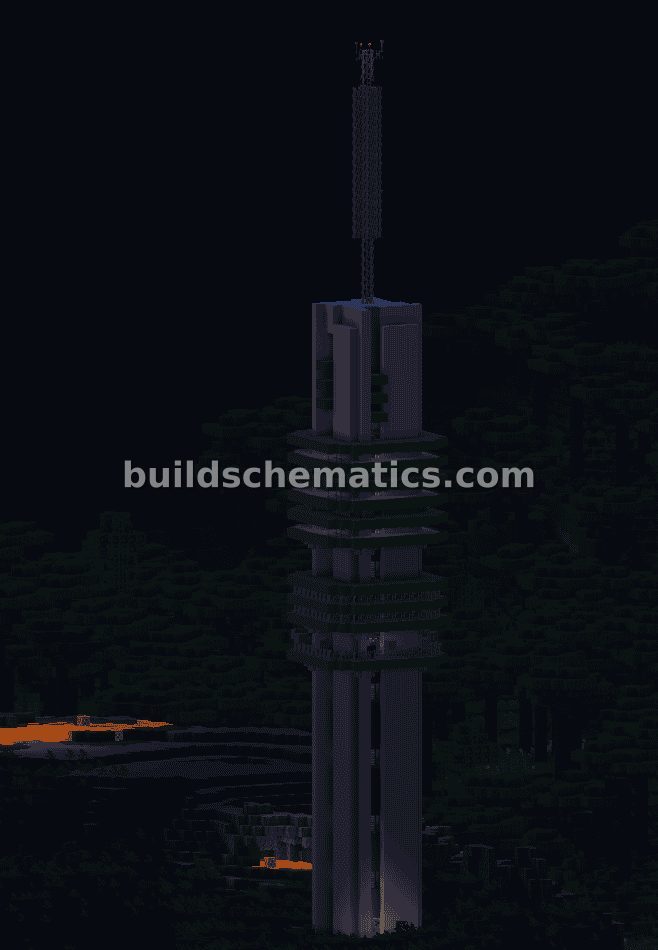 Hilversum Broadcasting Tower 1:1.5 Scale Minecraft Replica — view 3