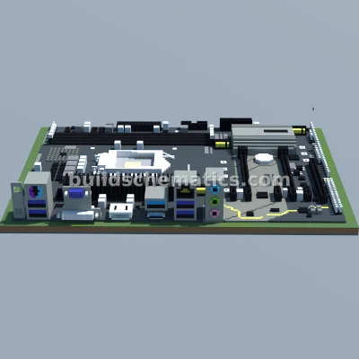 ASRock Z370 Pro4 Motherboard Pixel Art — view 2