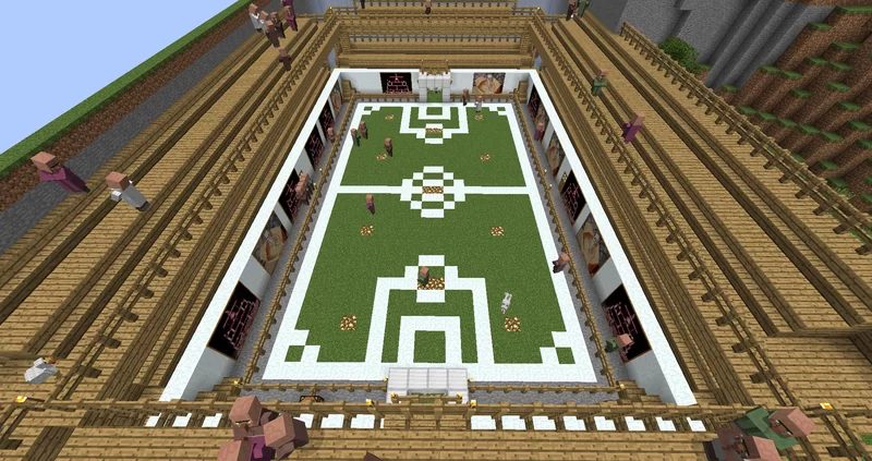 Minecraft Soccer Stadium Schematic