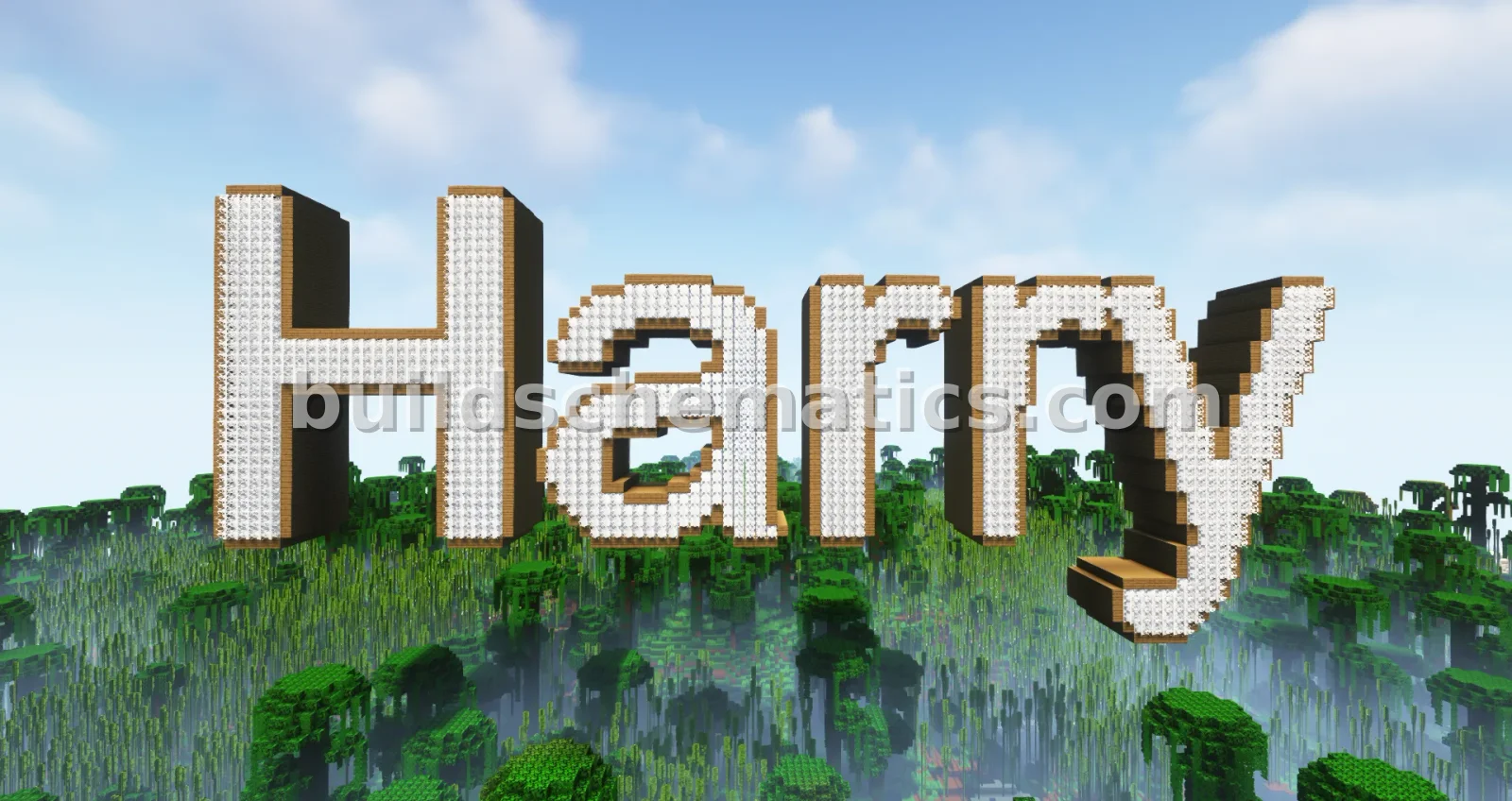 Harry Nameplate in 3D Block Letters