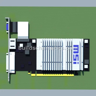MSI Radeon HD 5450 Graphics Card Pixel Art — view 3