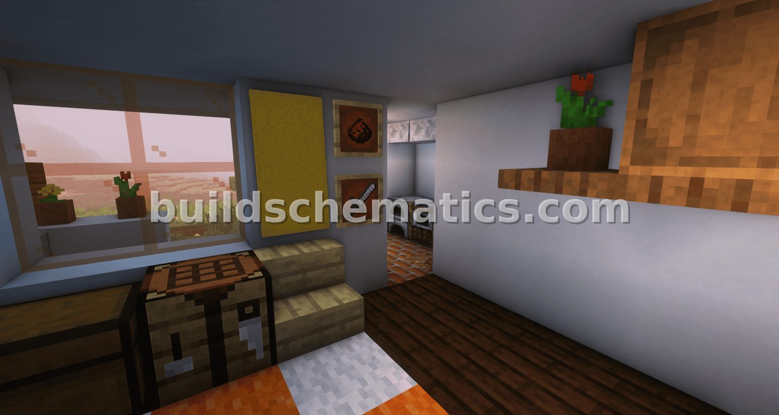 Modern Orange White House Build — view 3