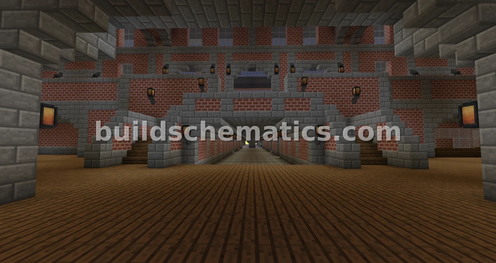 Medieval Train Station With Tracks — view 2