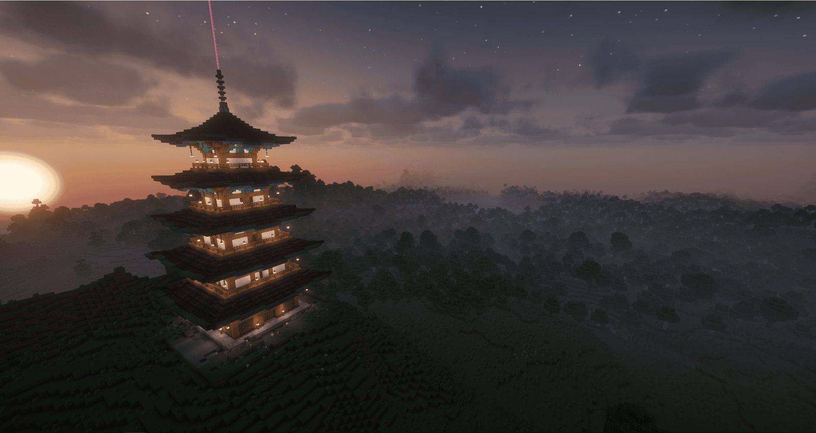 Japanese Style Temple Structure — view 2