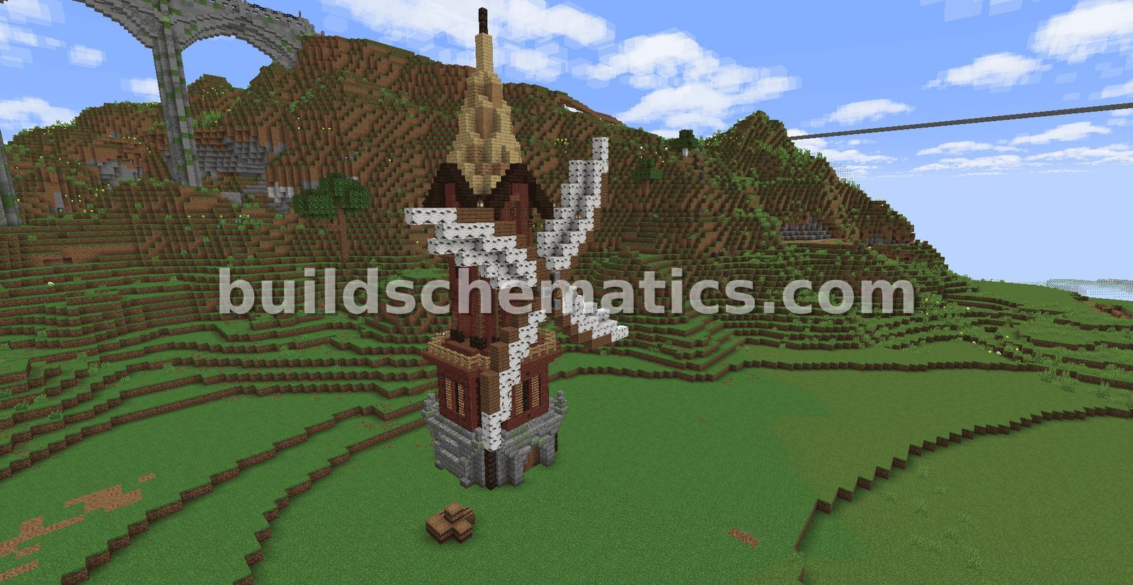 Classic Minecraft Windmill Structure