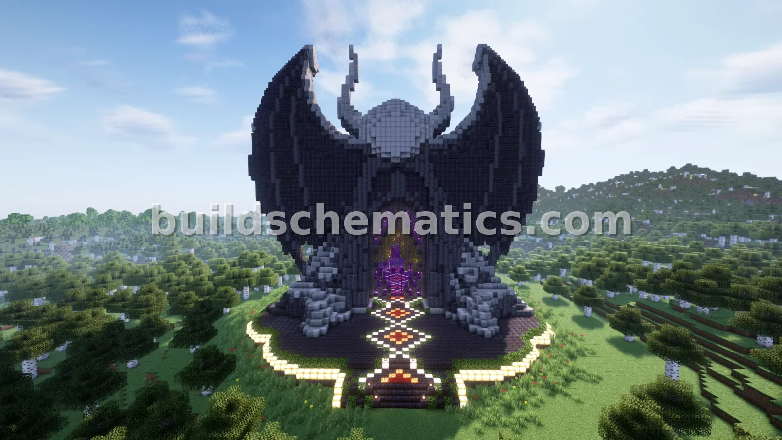 Nether Portal Skull Statue Minecraft Build — view 2