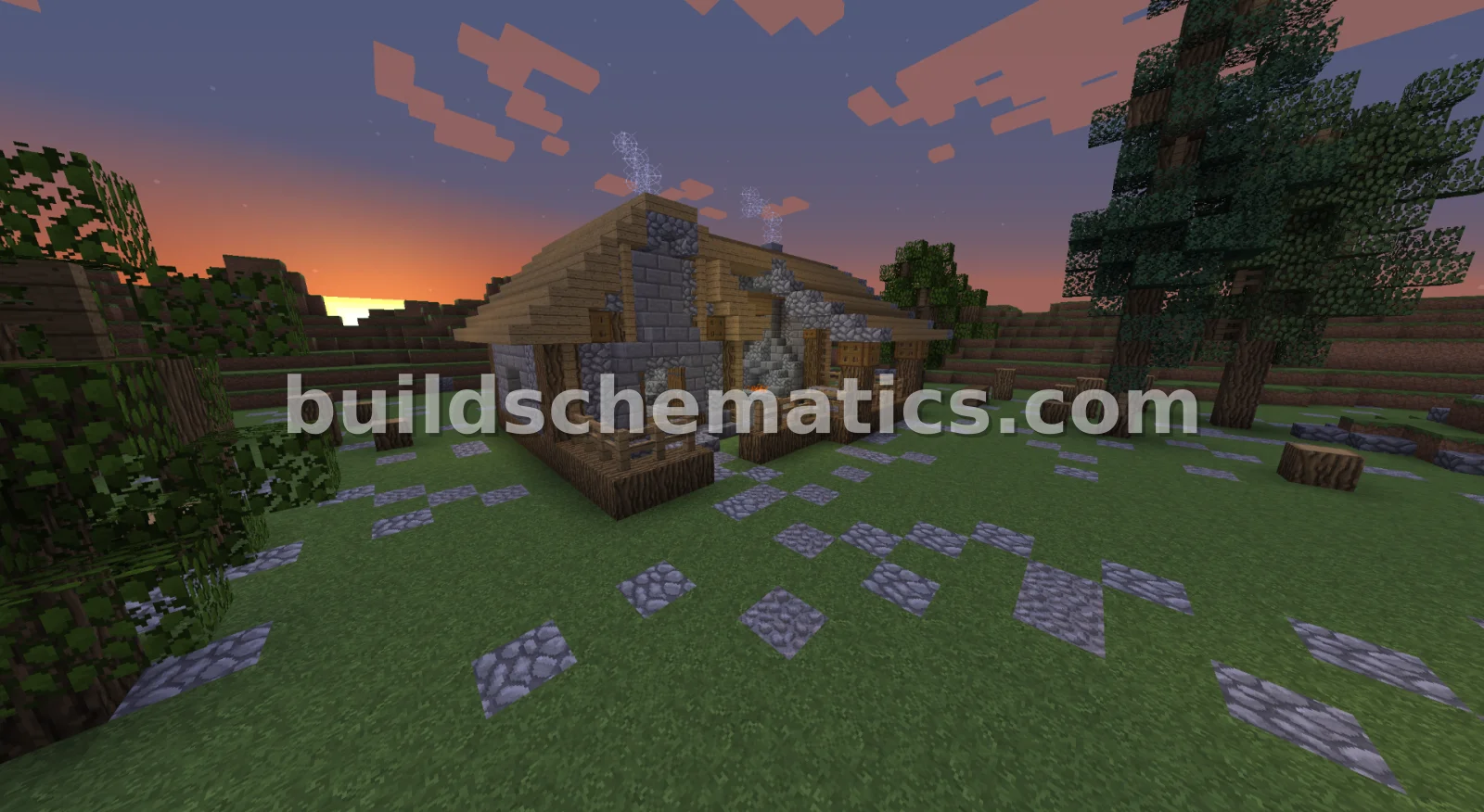 Medieval PVP Arena with Custom Trees — view 2