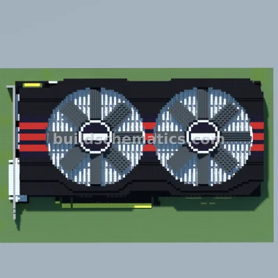 Dual Fan Graphics Card Pixel Art — view 3
