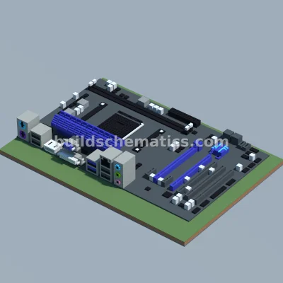 MSI AMD Motherboard Minecraft Recreation