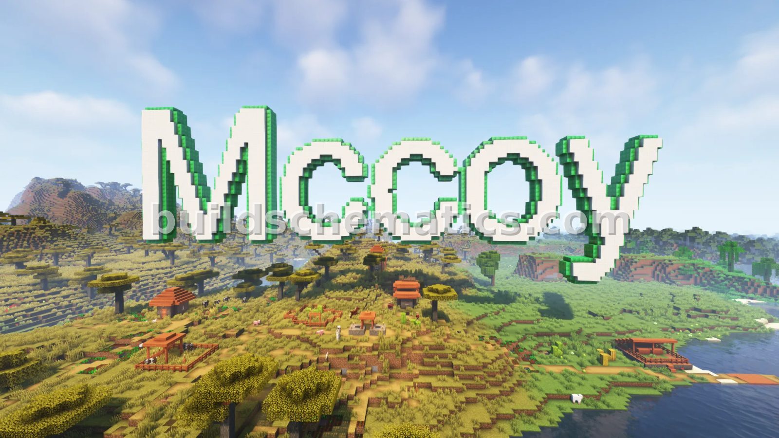 Mccoy Nameplate in 3D Block Letters
